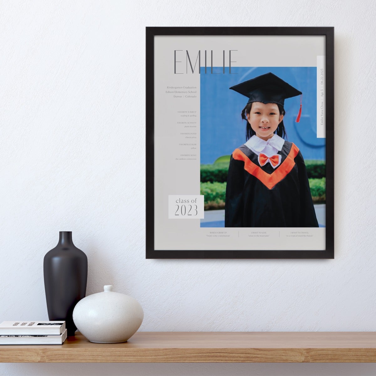 Minimal Graduation Poster Print