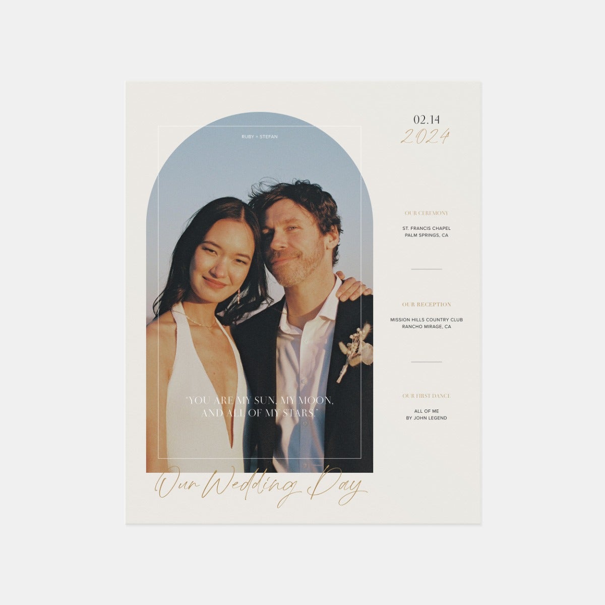 Modern Wedding Arch Poster Print