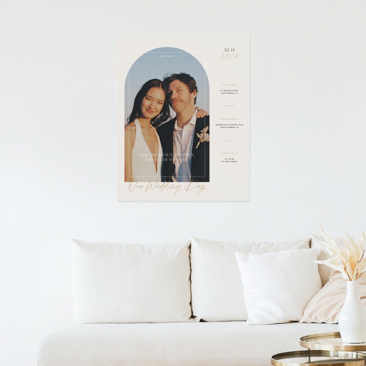 Modern Wedding Arch Poster Print