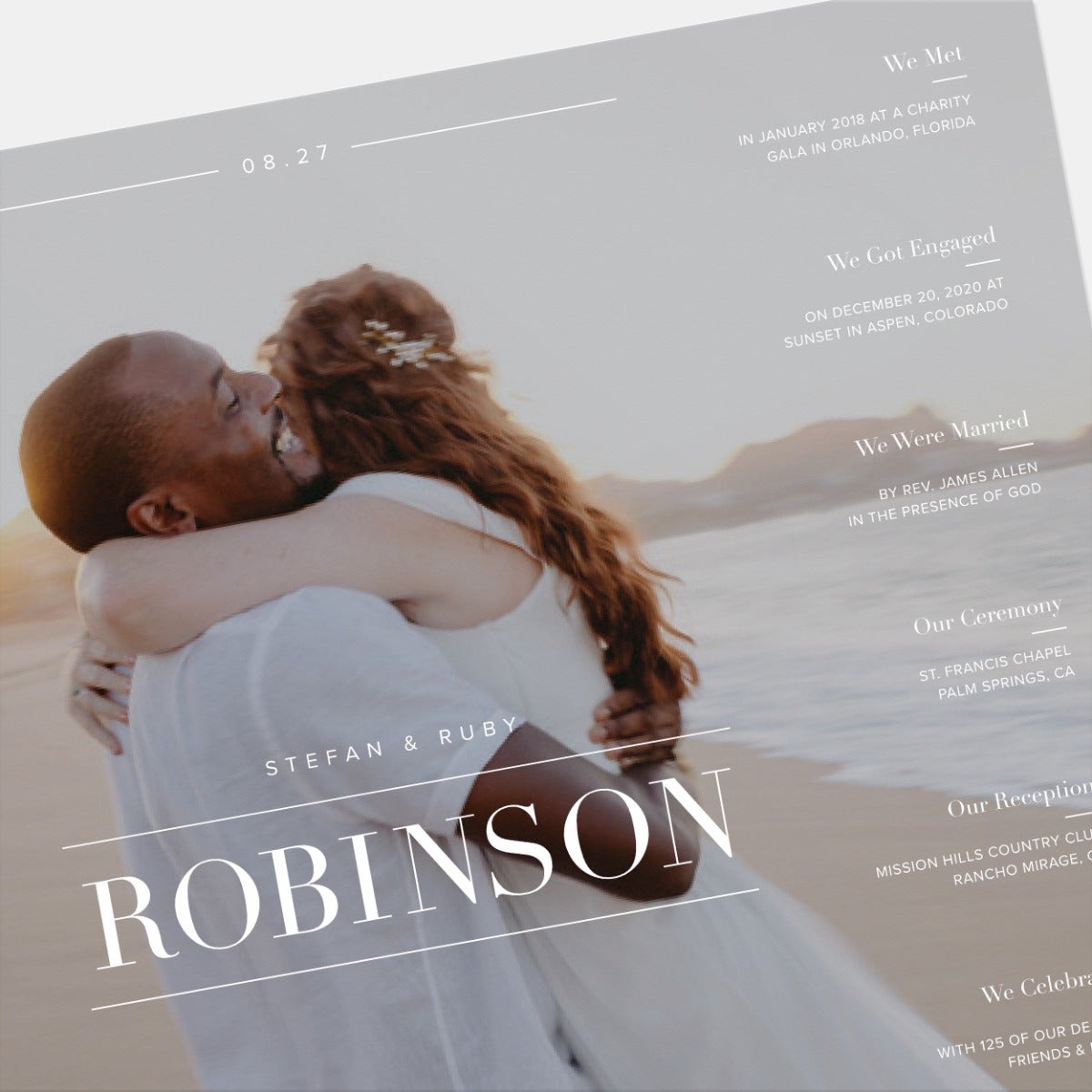 Our Wedding Story Poster Print