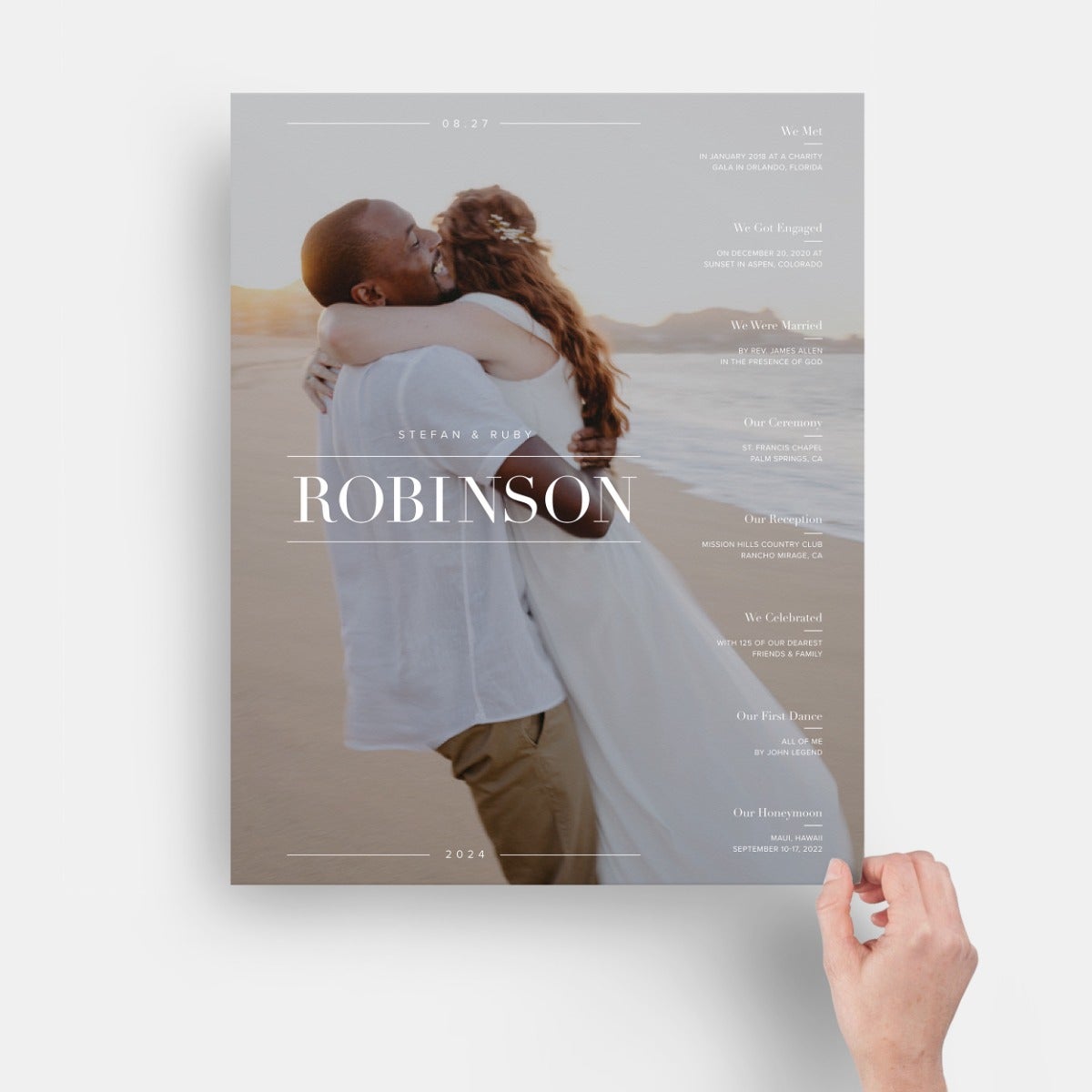 Our Wedding Story Poster Print