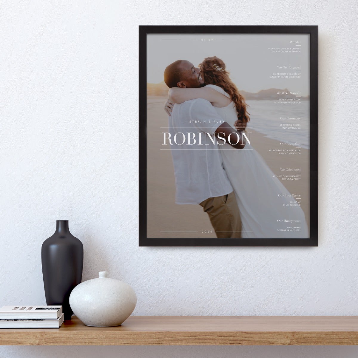 Our Wedding Story Poster Print