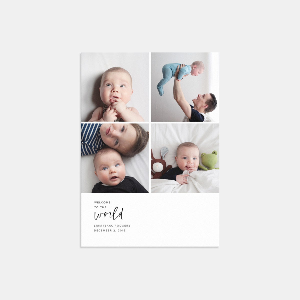 Multi-Image Baby Announcement  by Artifact Uprising | Cards