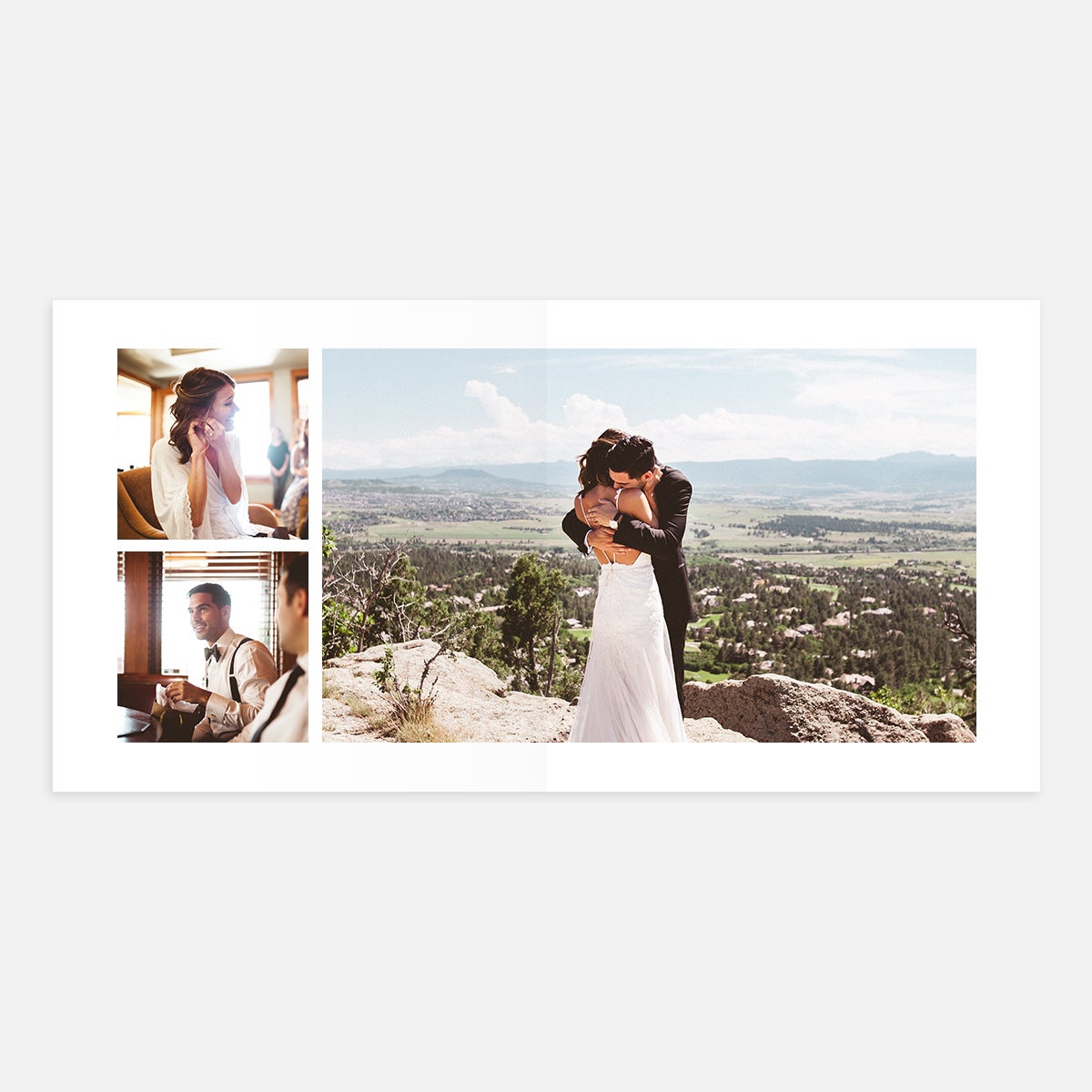 Duo Square Large Landscape layout in Wedding Layflat Album