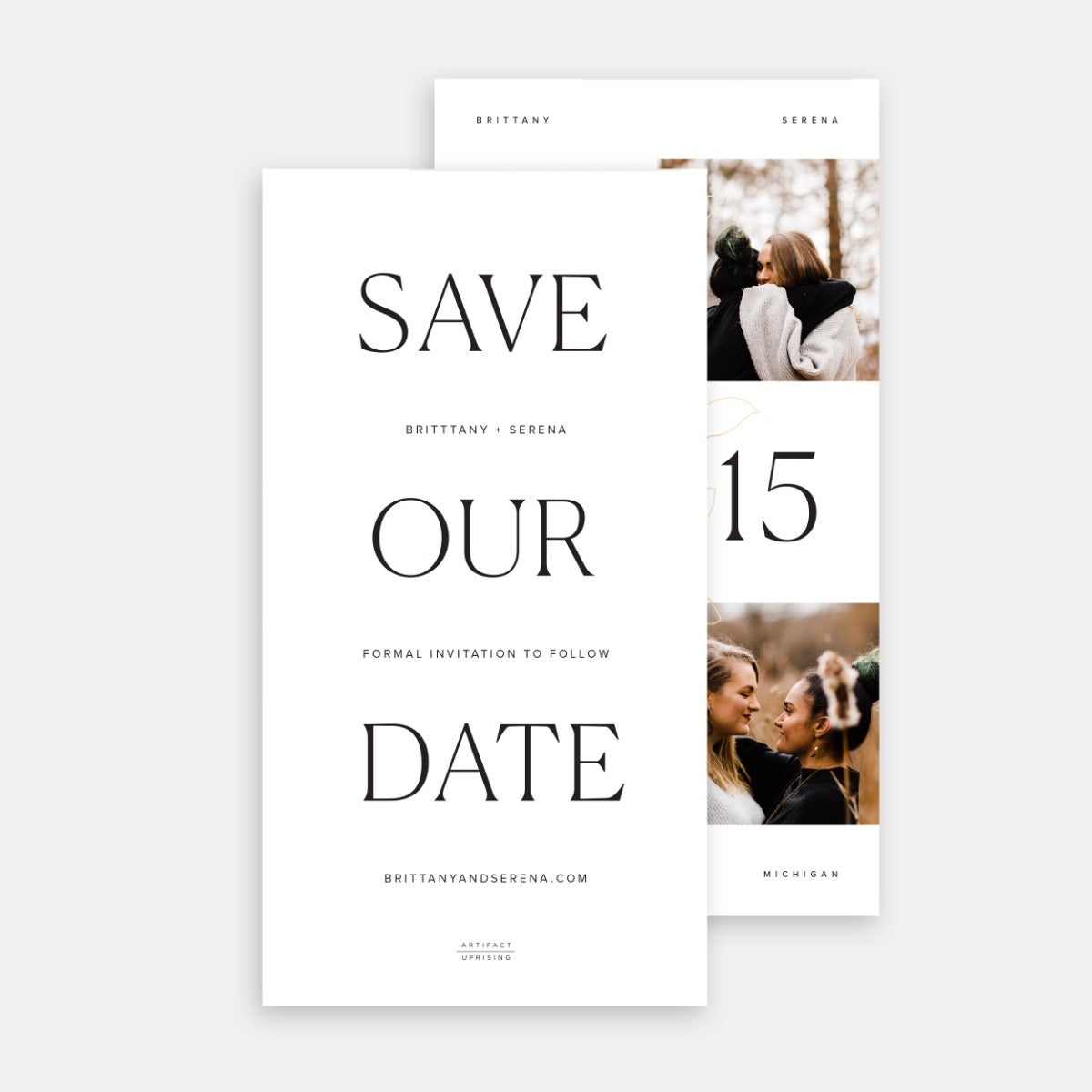 Subtle Botanical Save the Date by Artifact Uprising | Cards